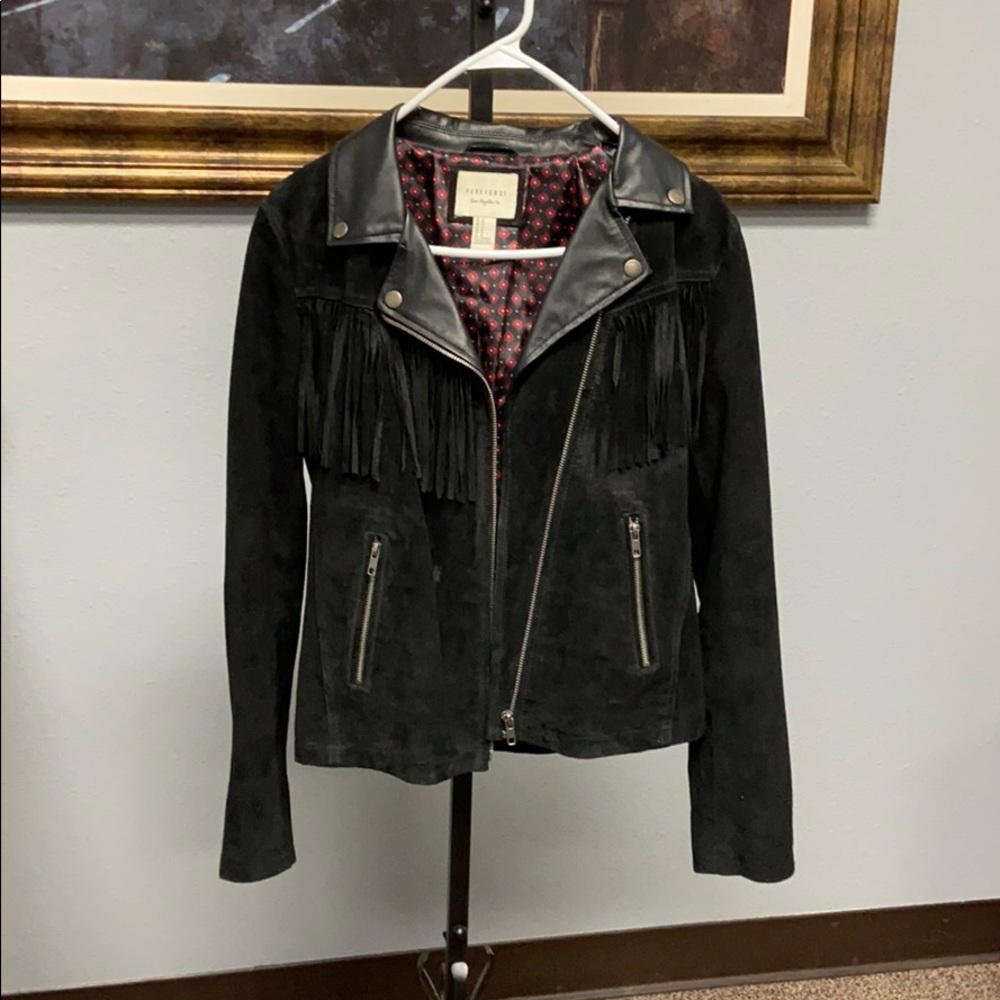 Leather western jacket / hipster western / black